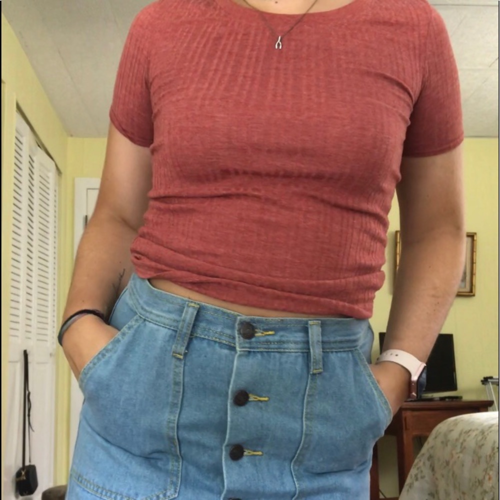 Ribbed crop top